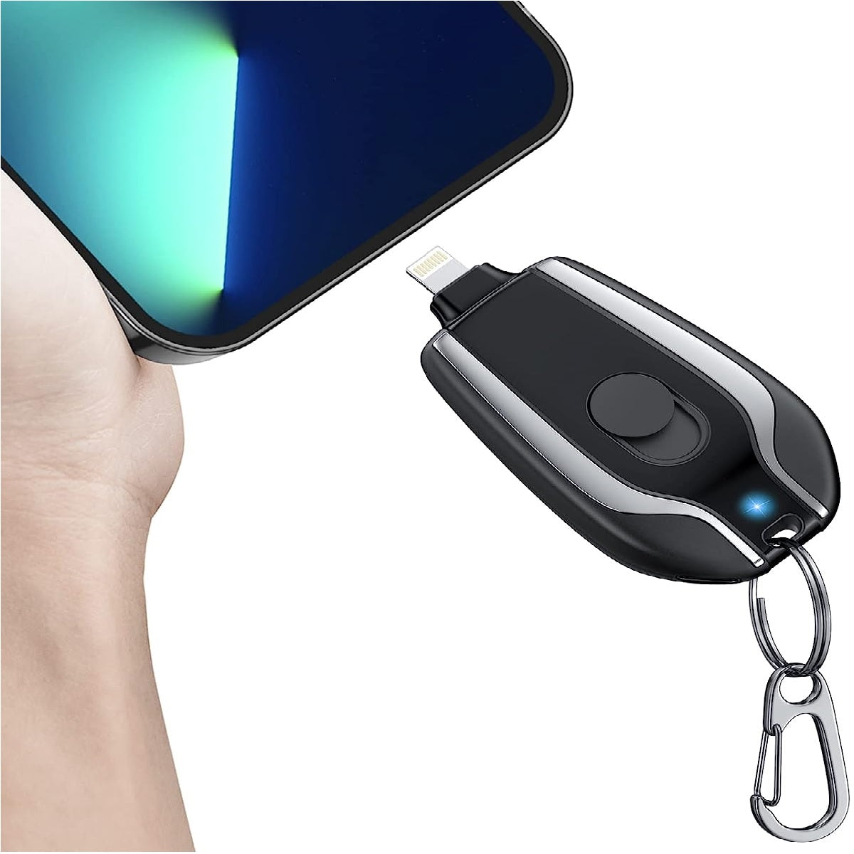 LLavero Cargador de Emergencia para Celulares Iphone y Tipo C- POWER BAND