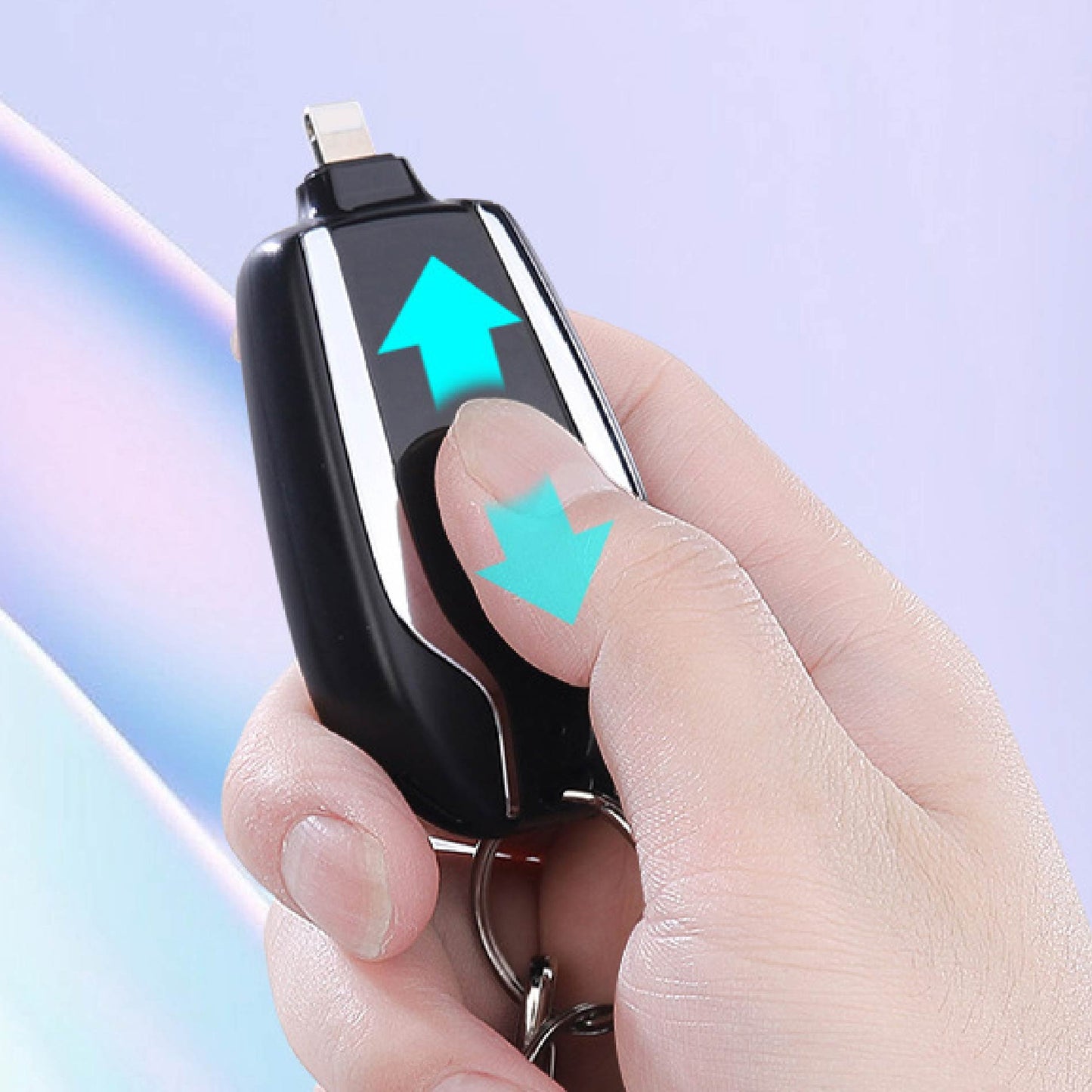 LLavero Cargador de Emergencia para Celulares Iphone y Tipo C- POWER BAND