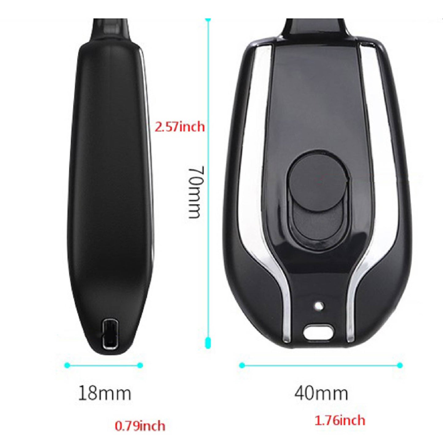 LLavero Cargador de Emergencia para Celulares Iphone y Tipo C- POWER BAND